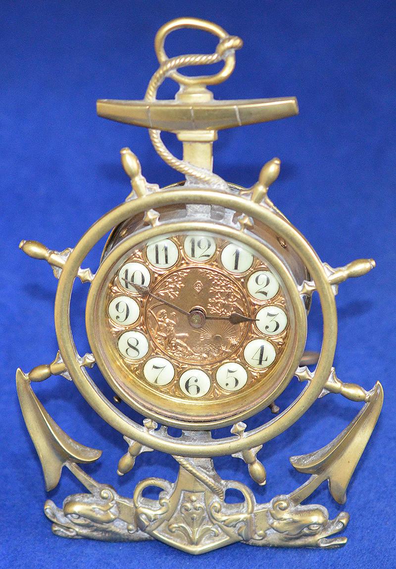 VICTORIAN NAVAL CLOCK.