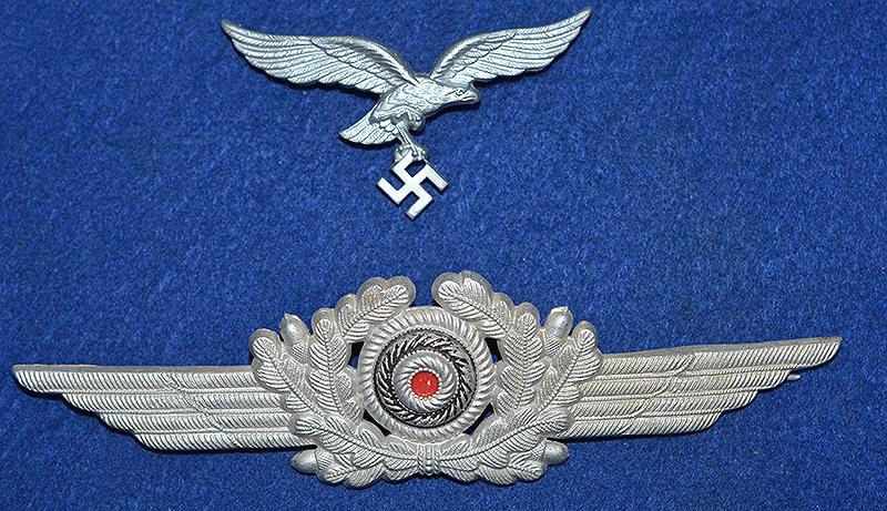 LUFTWAFFE OTHER RANK METAL CAP EAGLE AND COCKADE.