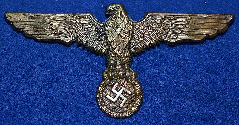 GERMAN WW2 NAVAL TROPICAL HELMET EAGLE.