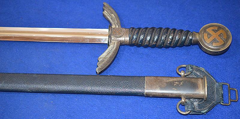 LUFTWAFFE OFFICERS SWORD BY HELBIG COMPLETE WITH HANGER.