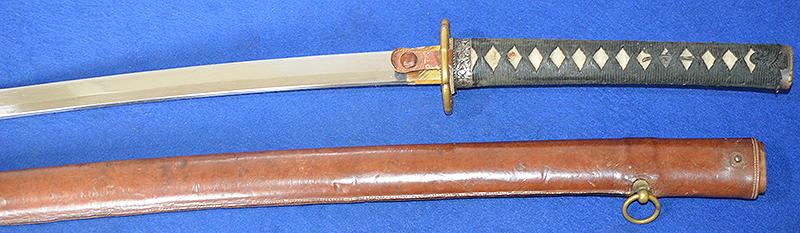 JAPANEASE WW2 ARMY OFFICERS SWORD WITH VERY OLD FAMILY BLADE.