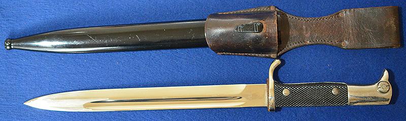 THIRD REICH LONG MODEL PARADE BAYONET BY PACK IN MINT UNISSUED CONDITION.
