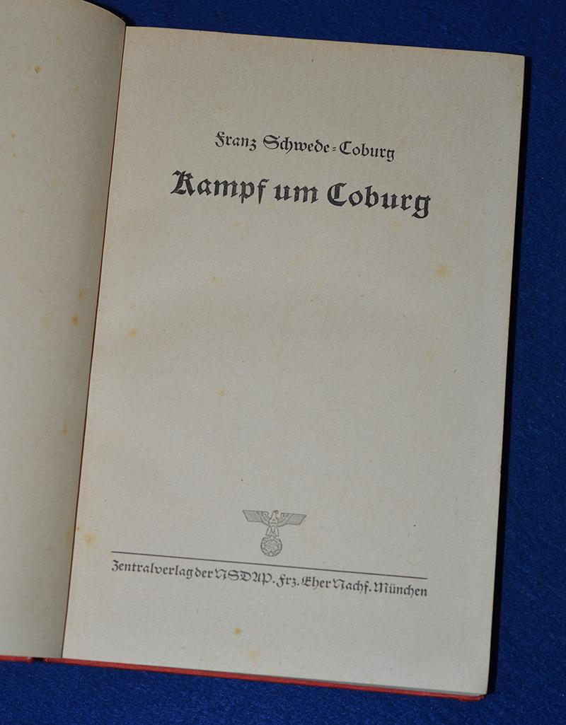 ORIGINAL NSDAP BATTLE OF COBURG BOOK.