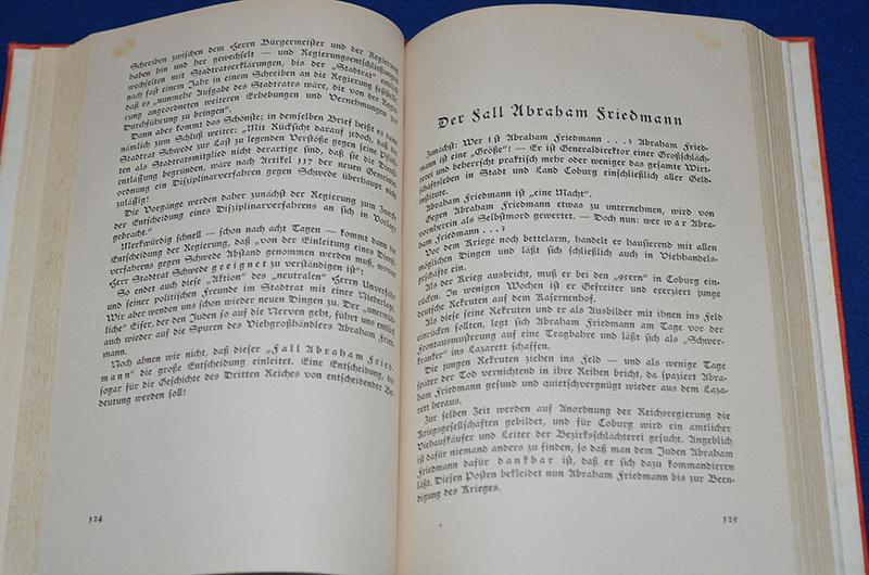 ORIGINAL NSDAP BATTLE OF COBURG BOOK.