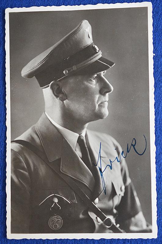 INK SIGNED PHOTOGRAPH OF NSDAP PARTY LEADER WILHELM FRICK.
