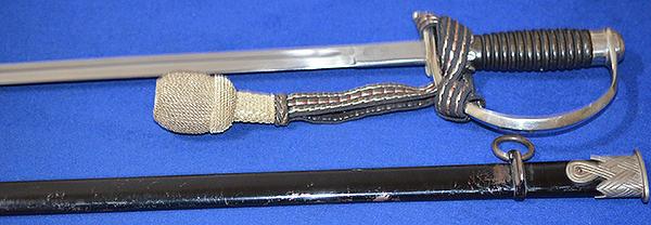 THIRD REICH POLICE NCO SWORD BY WAYERSBERG WITH KNOT, NEAR MINT CONDITION.