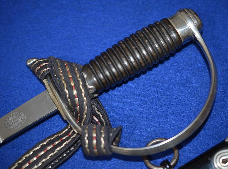 THIRD REICH POLICE NCO SWORD BY WAYERSBERG WITH KNOT, NEAR MINT CONDITION.