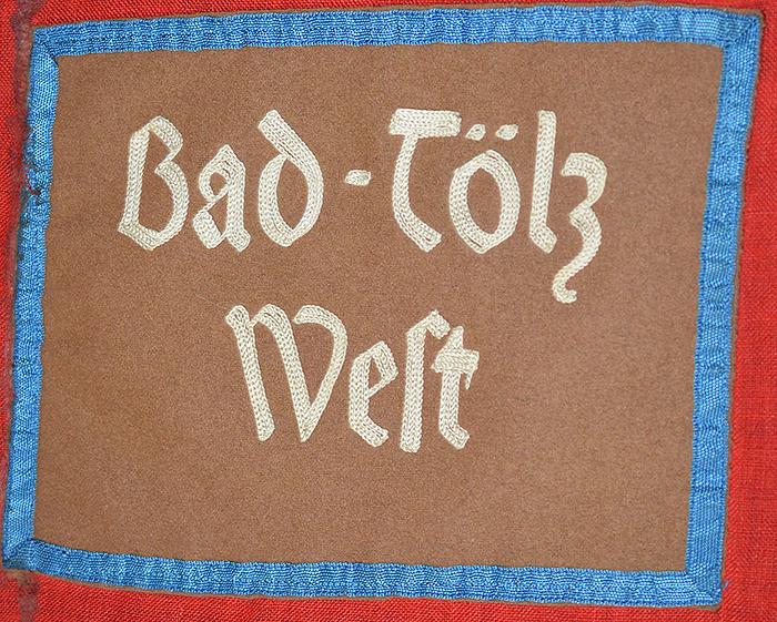 THIRD REICH NSDAP POLITICAL LEADERS ORTSGRUPPE DISTRICTE FLAGE FOR BAD TOLZ .