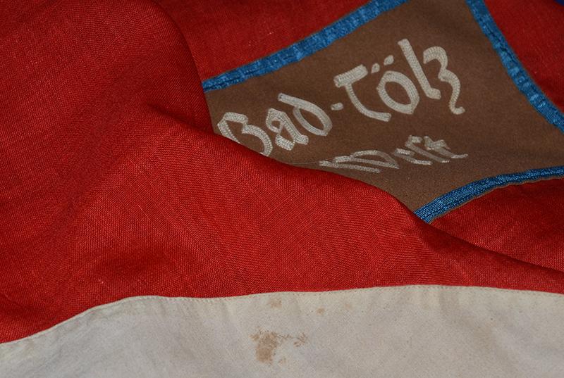 THIRD REICH NSDAP POLITICAL LEADERS ORTSGRUPPE DISTRICTE FLAGE FOR BAD TOLZ .