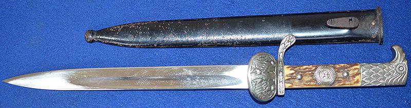 GERMAN POLICE CLAMSHELL BAYONET BY HORSTER.