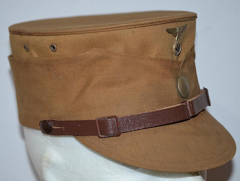 SA ENLISTED MANS KEPI, EARLY BROWN EXAMPLE.