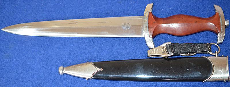 NSKK DAGGER 1933 MODEL BY SHUTTELHOFER COMPLETE WITH HANGER.