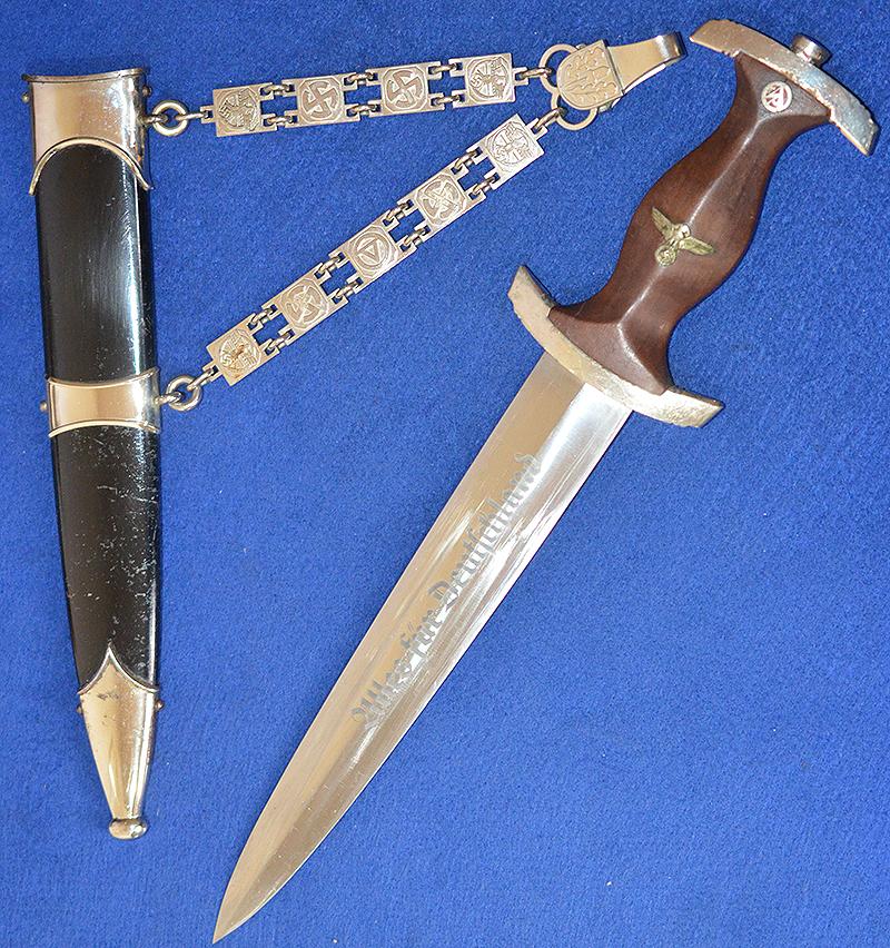 NSKK CHAINED LEADERS DAGGER, 1936 MODEL BY EICKHORN.