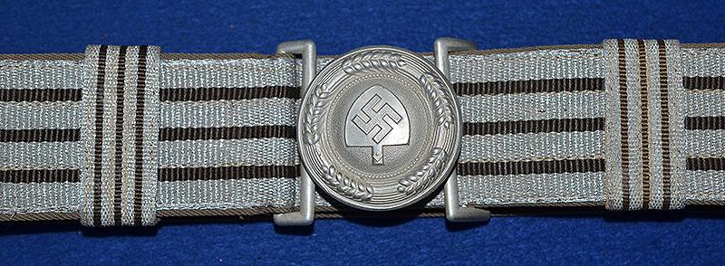 RAD OFFICERS BROCKADE BELT AND BUCKLE.