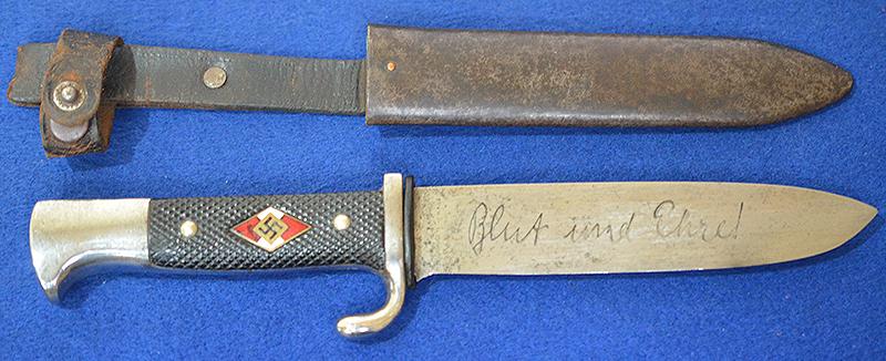 HITLER YOUTH KNIFE WITH MOTTO BY SMF.
