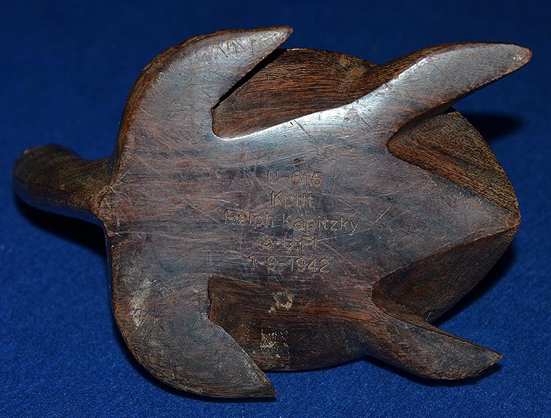 U.BOAT U.615 CAPTAINS TURTLE PAPPERWEIGHT.