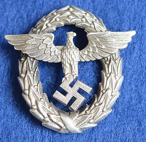 THIRD REICH EARLY STYLE POLICE OFFICERS CAP EAGLE.