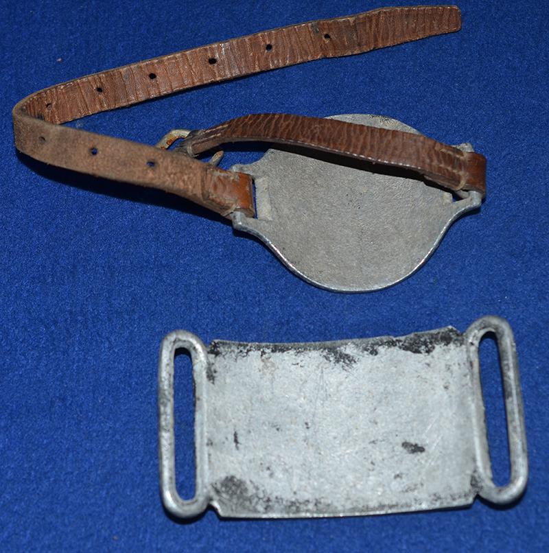 PAIR OF BRITISH SPECIAL CONSTABLE 1920'S POLICE BUCKLES.