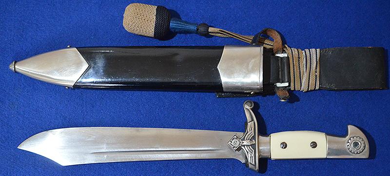 TENO MANS DAGGER BY EICKHORN, COMPLETE WITH HANGER AND KNOT.