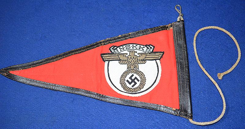 THIRD REICH NSKK CAR PENNANT.