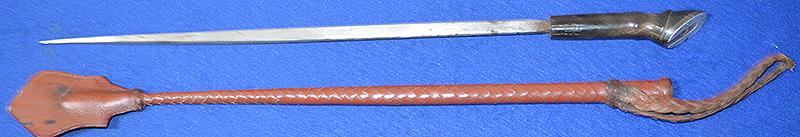 BRITISH RIDDING CROP WITH CONCEALED BLADE.