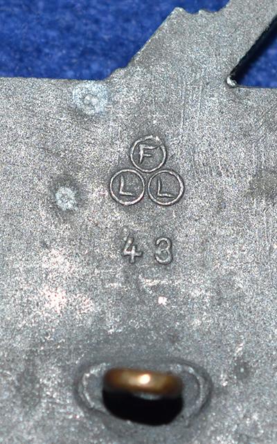 THIRD REICH NAVAL COASTAL ARTILLERY WAR BADGE BY FLL.