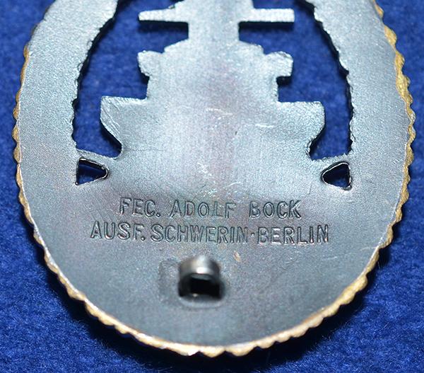 THIRD RICH NAVAL HIGH SEA FLEET WAR BADGE BY SCHWERIN.