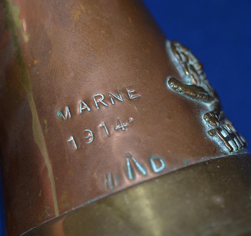 BRITISH WW1 MILITARY BUGLE, KINGS OWN REGIMENT.