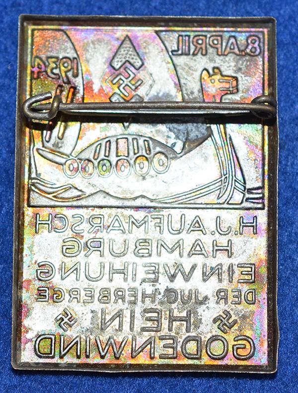 HITLER YOUTH HAMBURG BADGE.