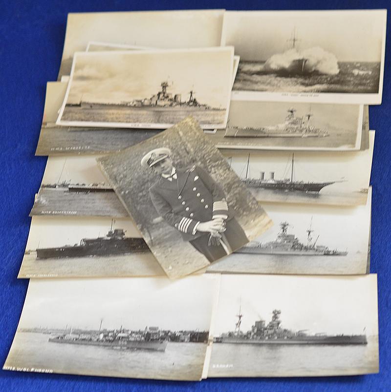 COLLECTION OF 57 BRITISH NAVAL 1920's POST CARDS.