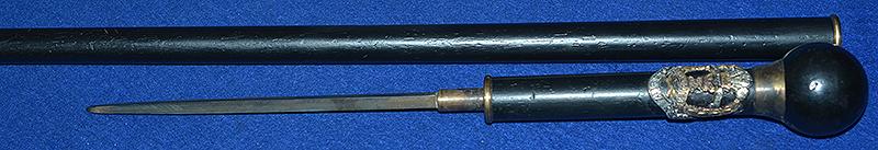 BRITISH WW1 MILITARY SWAGGER STICK OF THE  MIDDLESEX REGIMENT.