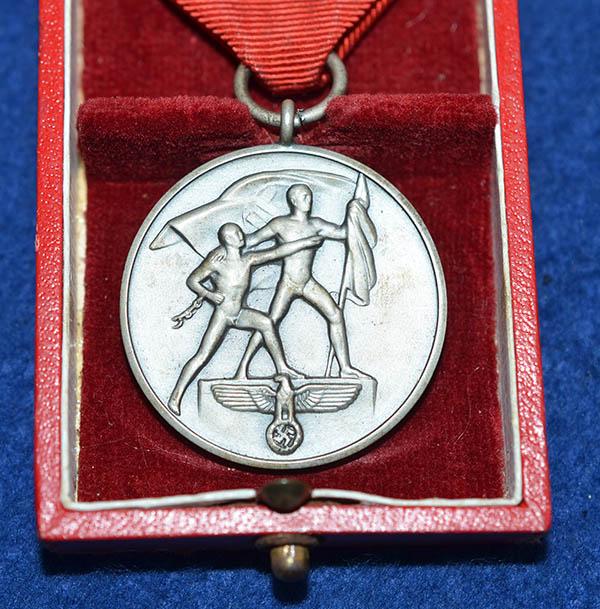 CASED 13TH OF MARCH MEDAL, ANNEXATION OF AUSTRIA.