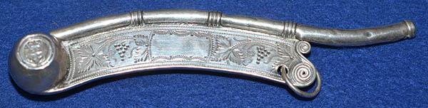 VICTORIAN SILVER BRITISH ROYAL NAVAL MIDSHIPMANS WHISTLE.