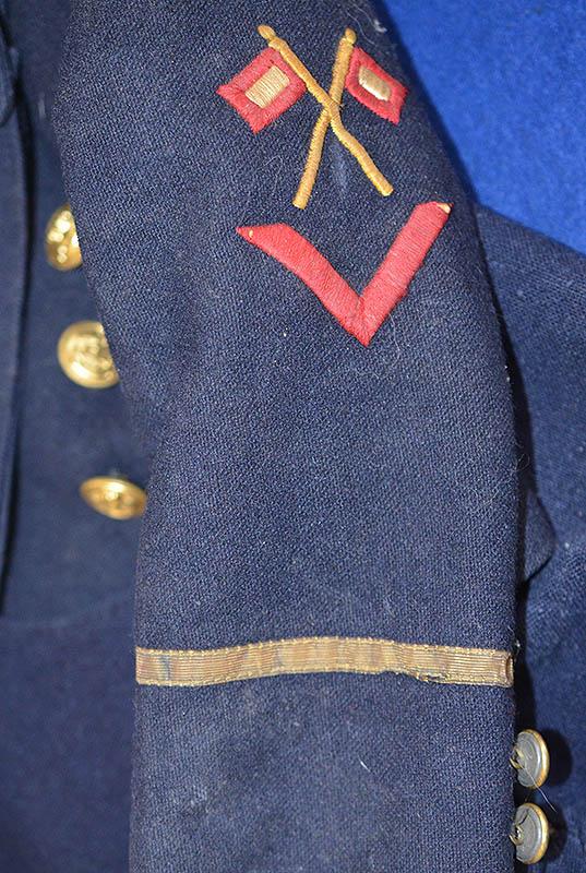 GERMAN 1930's CHILDS NAVAL UNIFORM WITH PHOTOGRAPH OF THE BOY WEARING THIS ACTUAL UNIFORM.