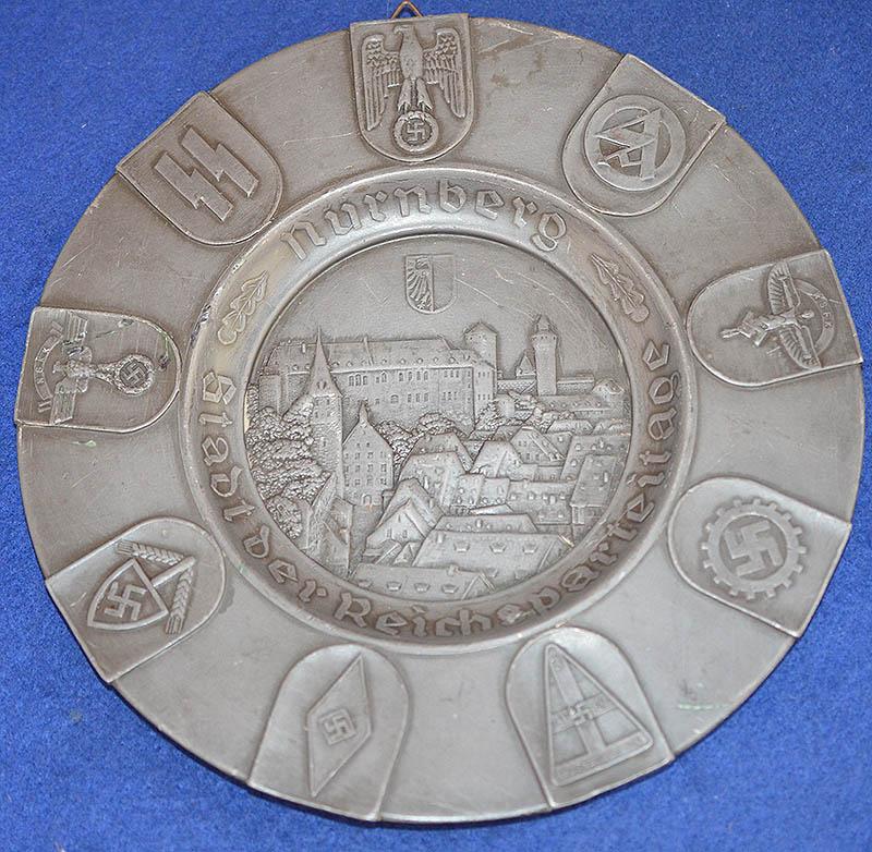 NSDAP NURNBERG RALLY COMEMORATIVE PLATE.