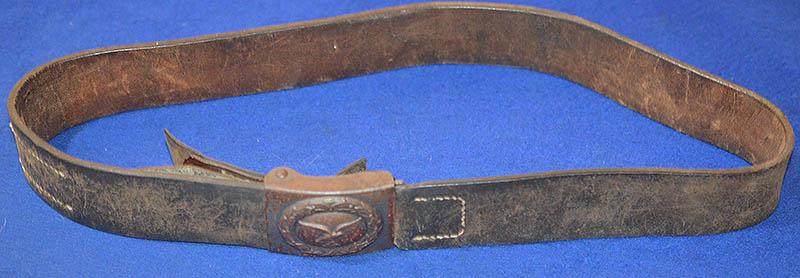 LUFTWAFFER ENLISTED MANS LEATHER BELT AND BUCKLE.