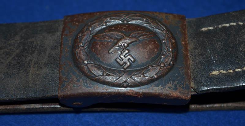 LUFTWAFFER ENLISTED MANS LEATHER BELT AND BUCKLE.