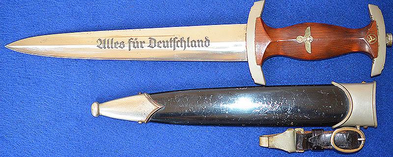 GERMAN NSKK 33 MODEL DAGGER, RZM EXAMPLE BY EICKHORN COMPLETE WITH HANGER.
