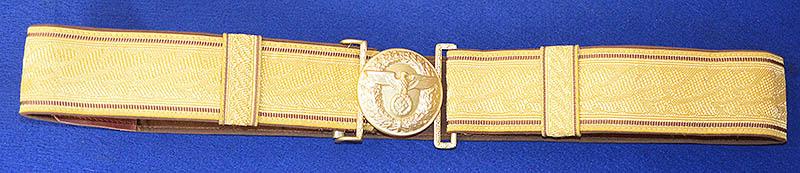 THIRD REICH POLITICAL LEADERS BROCADE BELT.