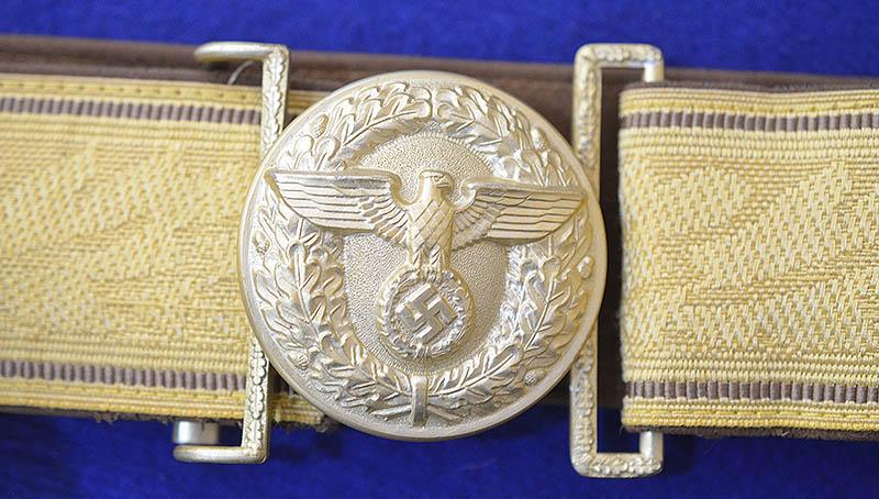 THIRD REICH POLITICAL LEADERS BROCADE BELT.