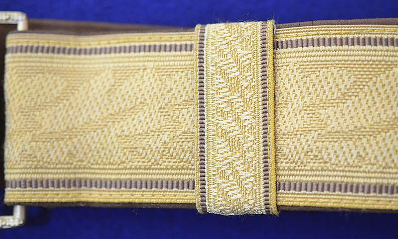 THIRD REICH POLITICAL LEADERS BROCADE BELT.