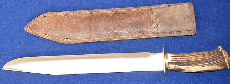 VERY LARGE BOWIE TYPE KNIFE,