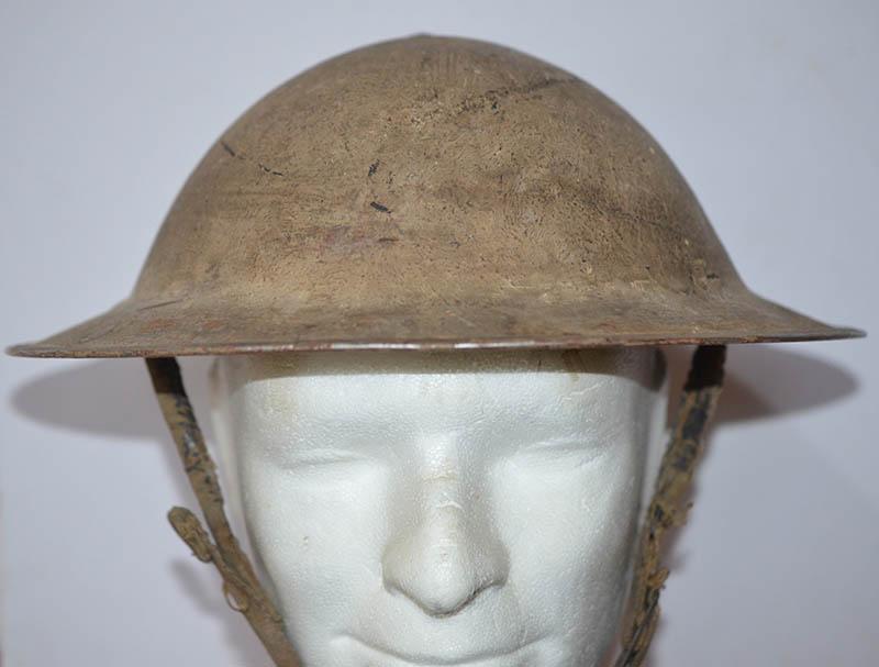 BRITISH WW2 ARMY STEEL HELMET, NAMED TO OWNER.