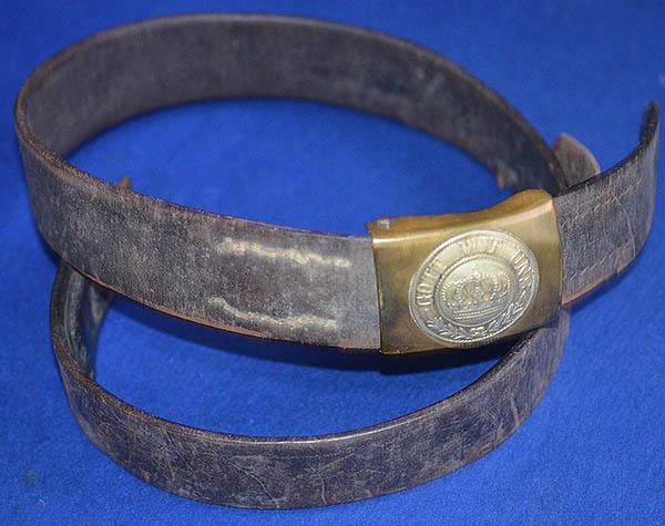 IMPERIAL GERMAN WW1 ENLISTED MANS LEATHER BELT AND BUCKLE.