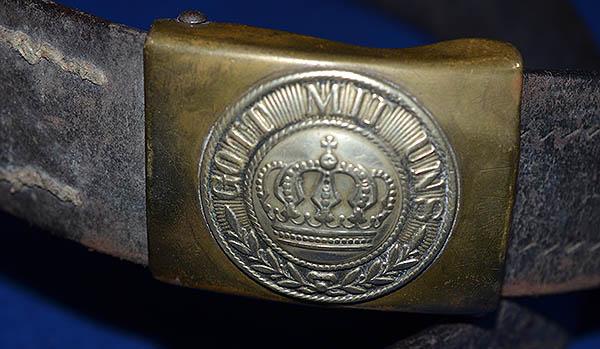 IMPERIAL GERMAN WW1 ENLISTED MANS LEATHER BELT AND BUCKLE.