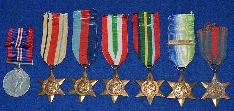 SET OF SIX WW2 BRITISH STAR MEDALS.