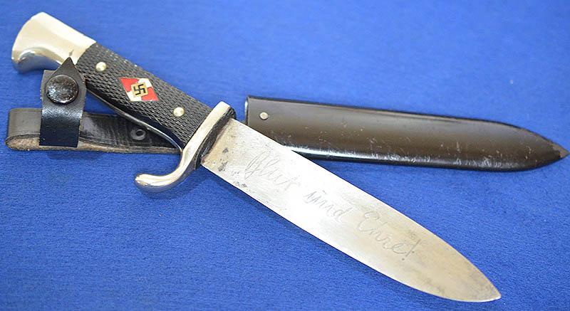 HITLER YOUTH KNIFE WITH MOTTO BY TIGER.